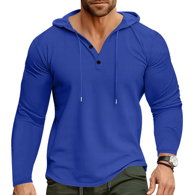 Men's casual hooded shirt with textured surface Lisslune