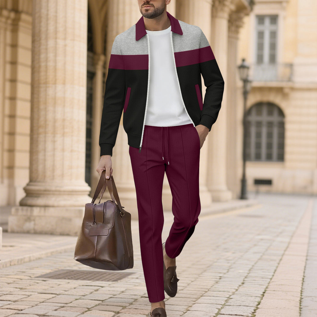 Men's sporty ensemble made of breathable material with quilted design Lisslune