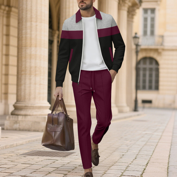 Men's sporty ensemble made of breathable material with quilted design Lisslune