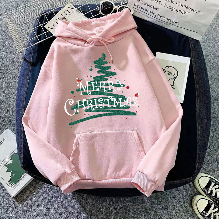 Women's hooded sweatshirt with festive Christmas design Lisslune