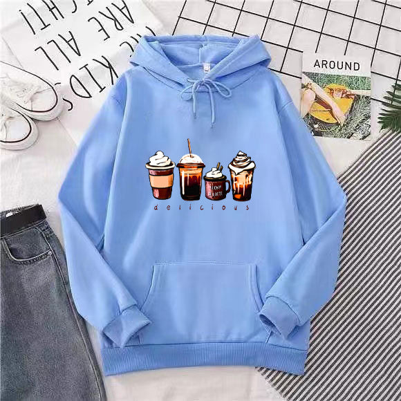 Women's hoodie with cute drink motif Lisslune