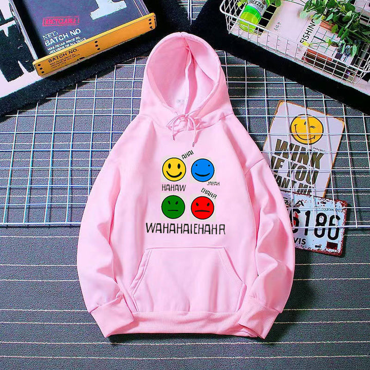 Women’s hoodie with cheerful emoji design Lisslune