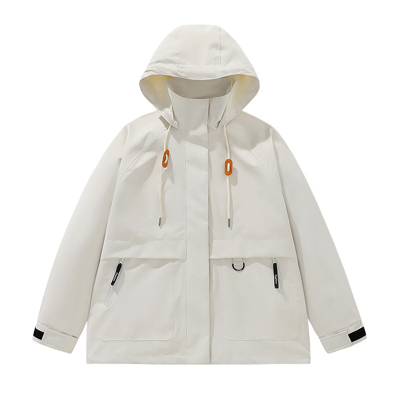 Men's functional leisure jacket with adjustable hood collar and large pockets Lisslune