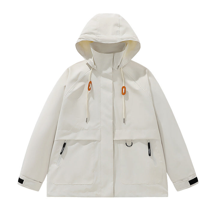 Men's functional leisure jacket with adjustable hood collar and large pockets Lisslune