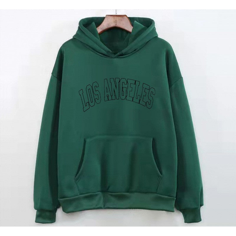Women's hoodie with creative Los Angeles lettering Lisslune