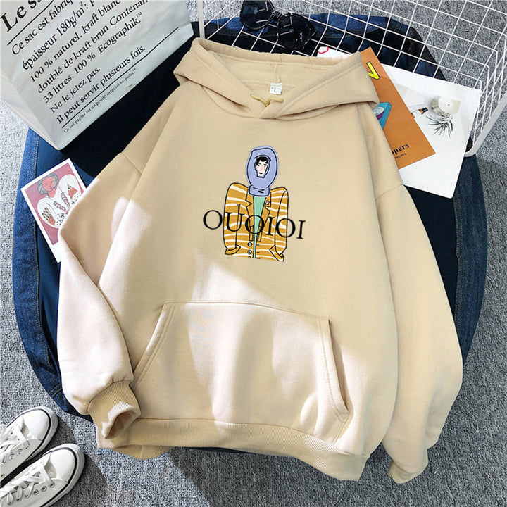 Ladies hoodie with unique cartoon design Lisslune