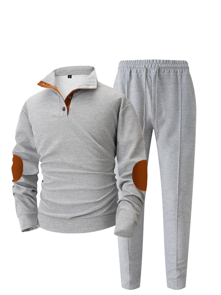 Men's sporty leisure set with innovative cut and fashionable knot details Lisslune