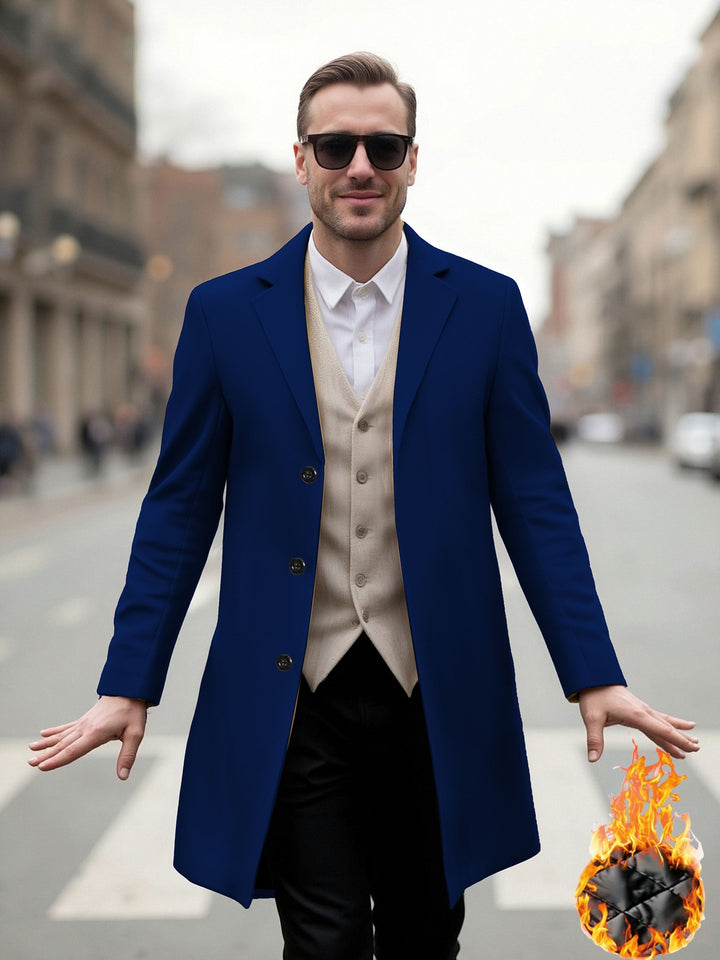 Men's elegant long coat with modern cut and optimal wearing comfort Lisslune
