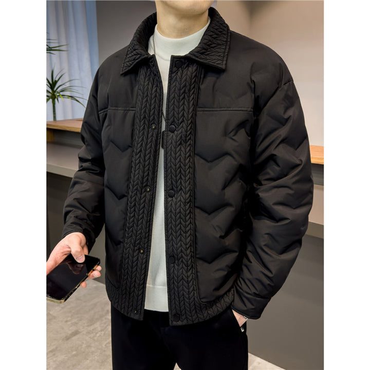 Men's Quilted Leisure Jacket with Innovative Collar Lisslune