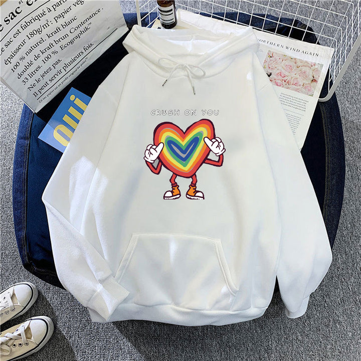 Women's hoodie with colorful heart design Lisslune