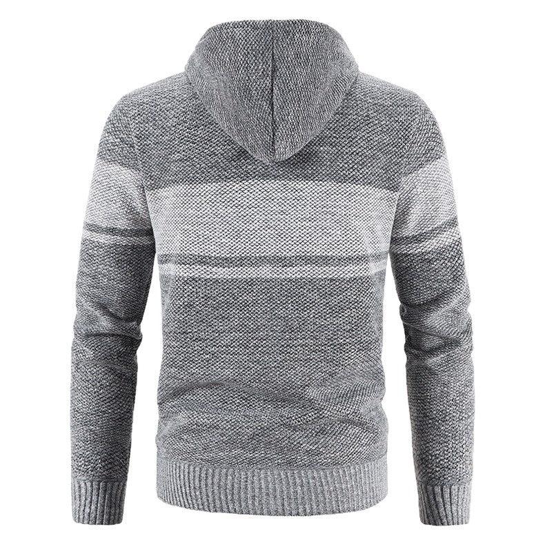 Men's Hoodie Jacket Made Of Soft Knit with Fleece Lining and Modern Accents Lisslune