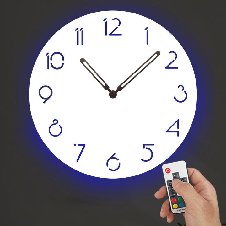 Lisslune | Atmospheric LED Light Silent Wall Decor Clock
