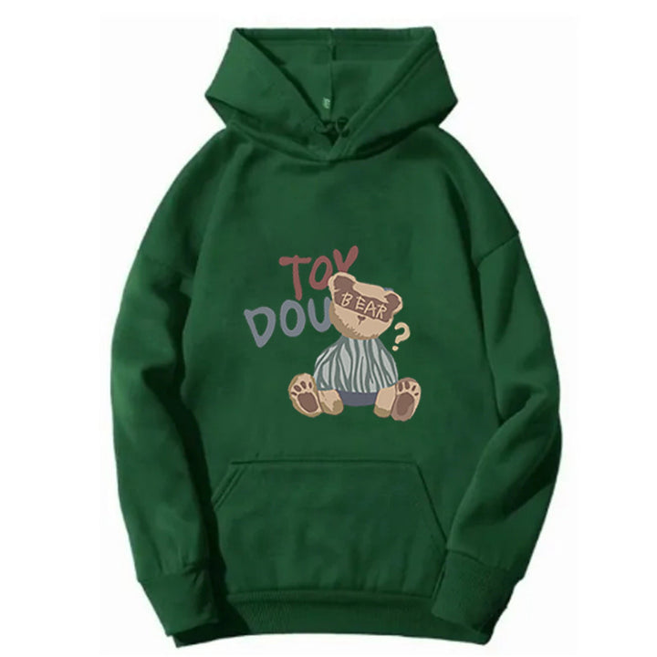 Womens hoodie with playful bear motif Lisslune