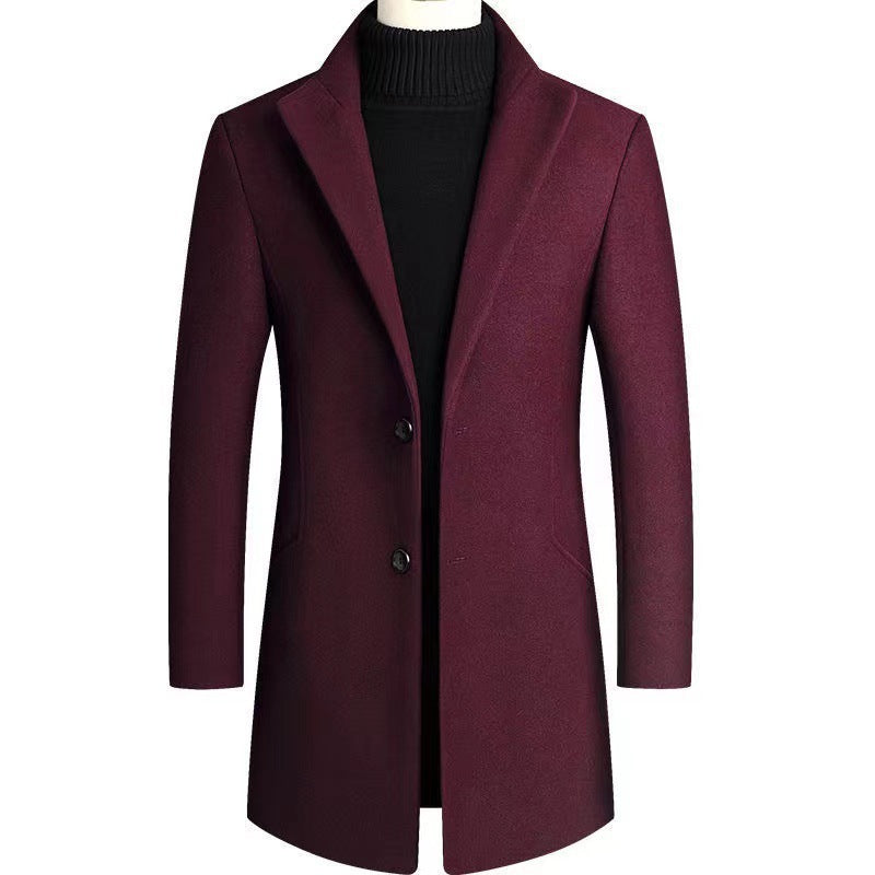 Men's elegant wool coat with modern cut and classic details Lisslune
