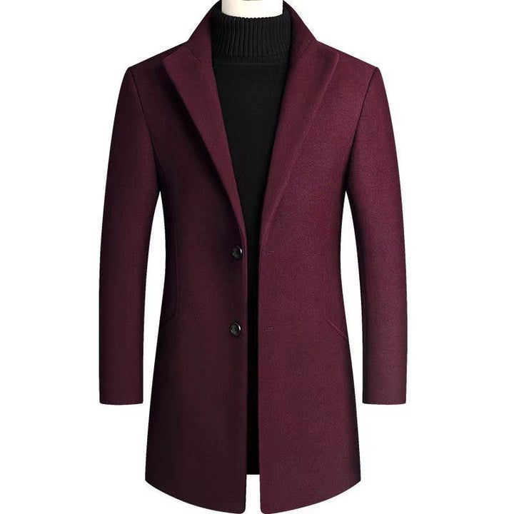 Men's elegant wool coat with modern cut and classic details Lisslune
