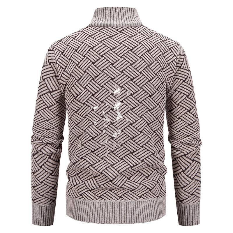 Men's cardigan with modern check pattern Lisslune