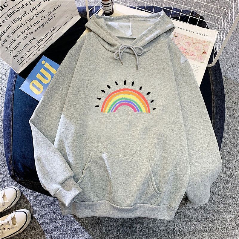 Women's hoodie with cheerful rainbow motif Lisslune