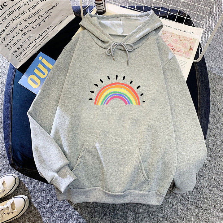 Women's hoodie with cheerful rainbow motif Lisslune