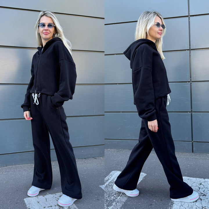 Women's Oversized Hoodie and Wide Pants Set Lisslune