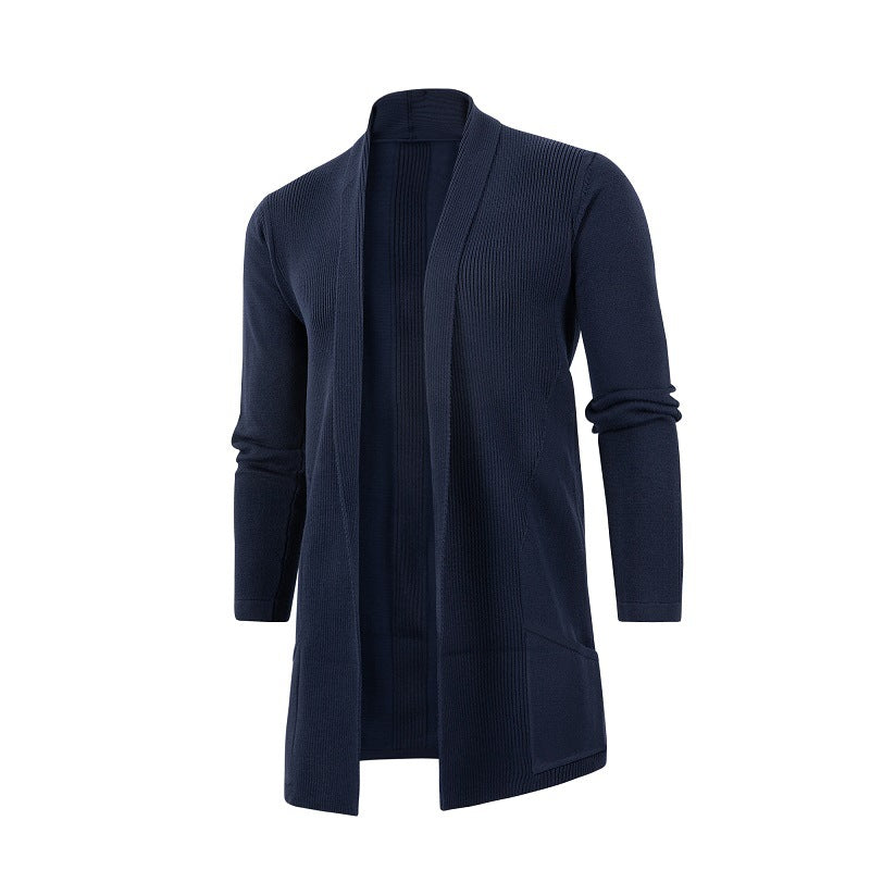 Men's cardigan with open cut and practical pockets Lisslune