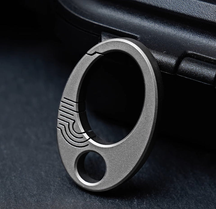 Lisslune | Exquisite Mini Pure Titanium Keychain: EDC Press-Lock Charm Tool