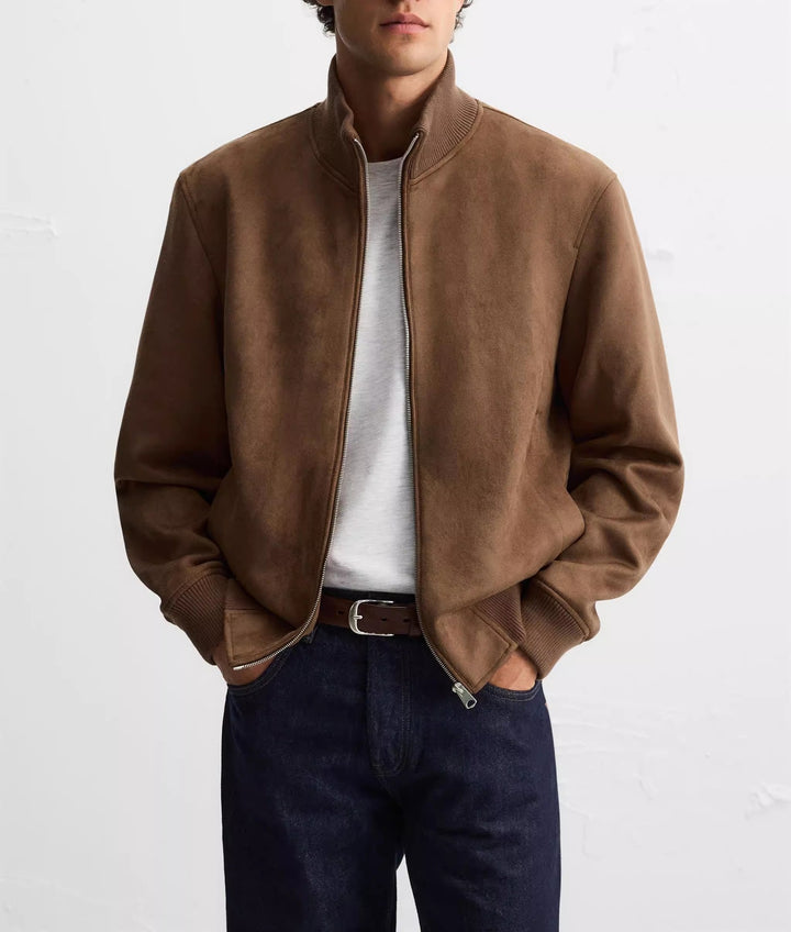 Men's transitional jacket in modern suede look Lisslune