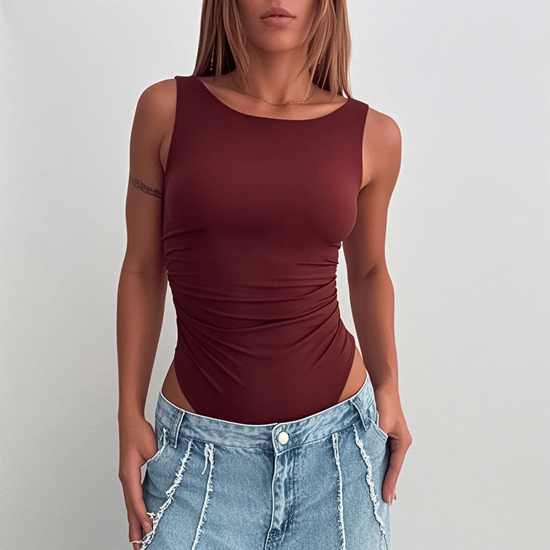 Women's bodysuit with elegant ruffle detail Lune London