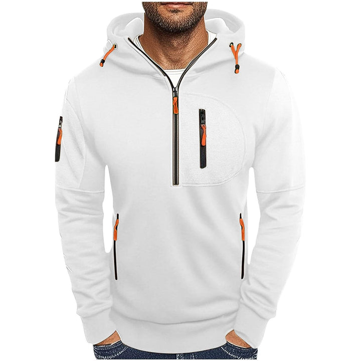 Men's functional hoodie with innovative half-zip Lisslune