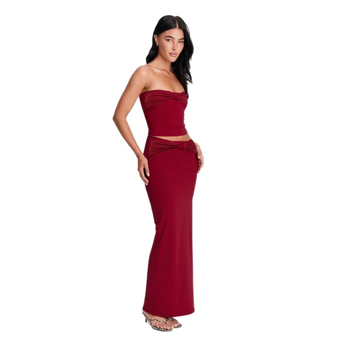 Damen Crop Top und Rock Set Lisslune