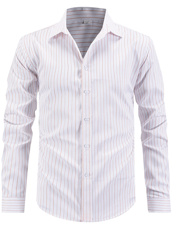 Men's elegant striped long-sleeve shirt Lisslune