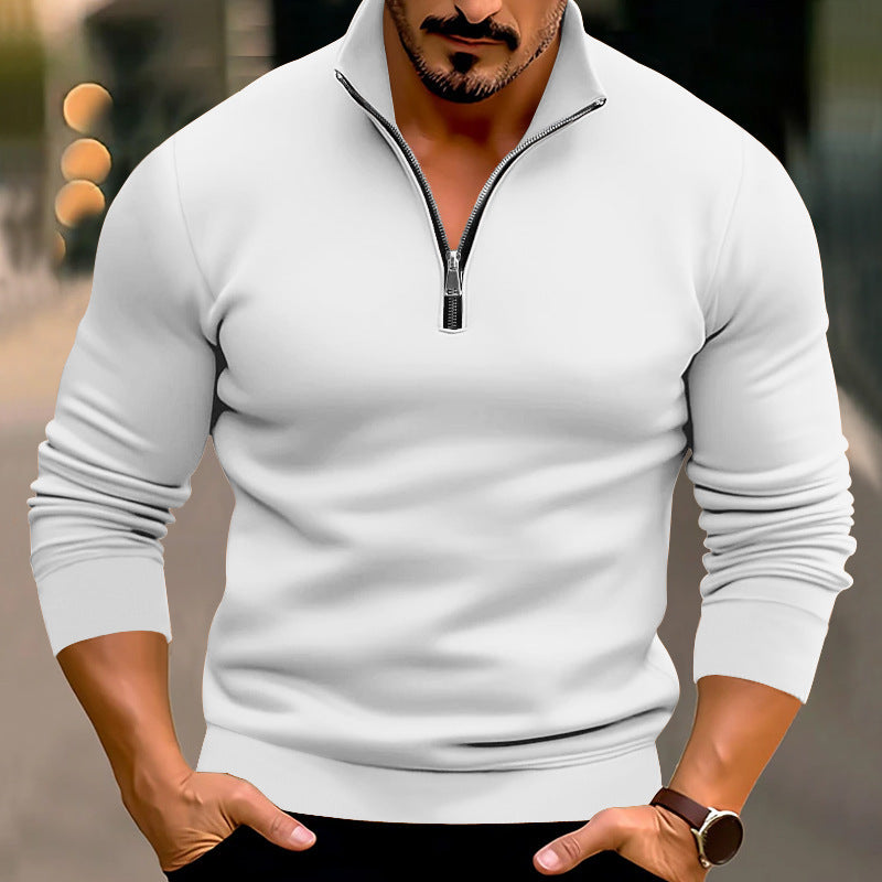 Men's pullover with half zipper and modern accents Lisslune
