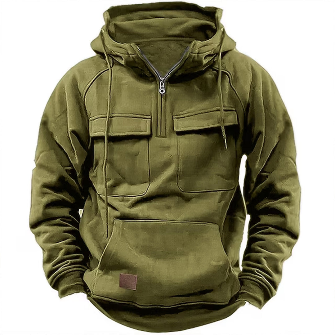 Men's stylish hoodie with functional pockets and modern zip Lisslune