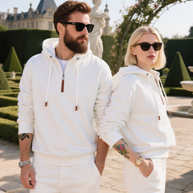 Men's casual hoodie with high-quality fleece and modern zipper Lisslune