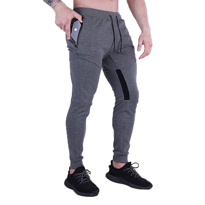 Men's fitness jogging pants with side zipper pockets and elastic waistband Lisslune