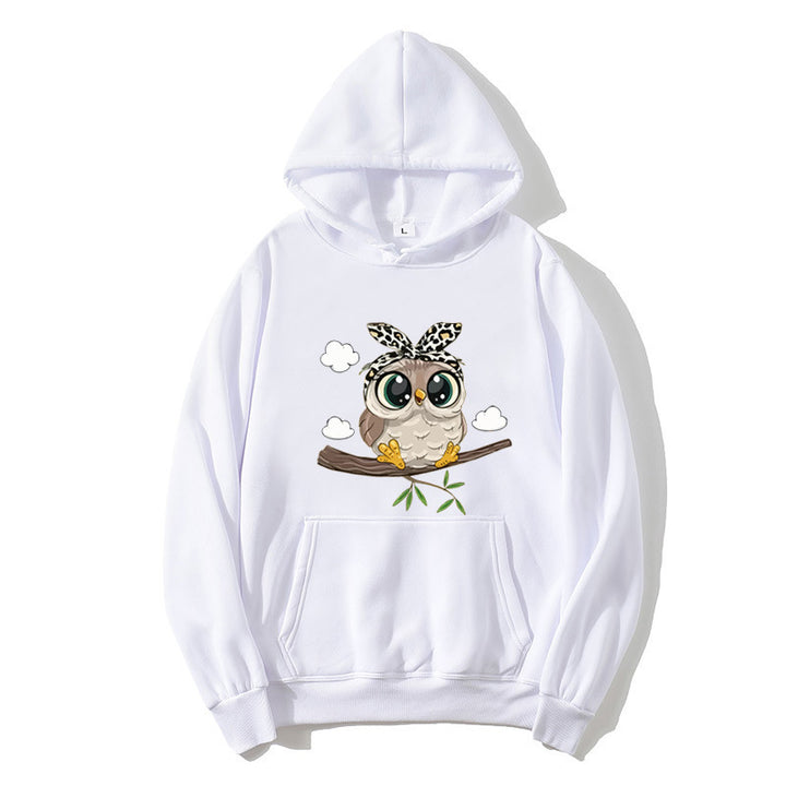Women's hoodie with charming owl motif Lisslune