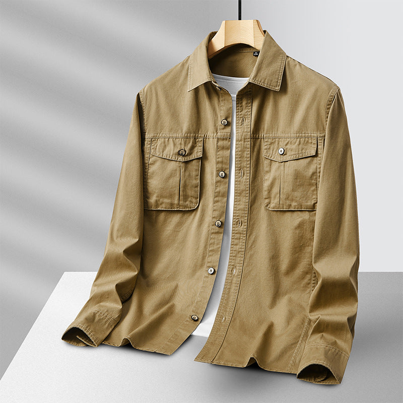 Men's Casual Shirt with Functional Breast Pockets Lisslune