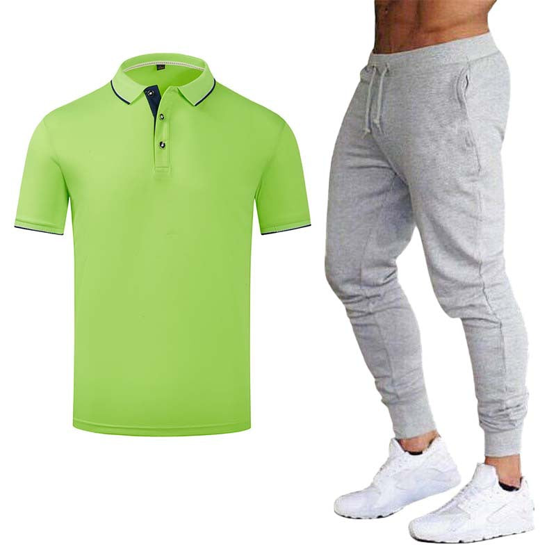 Men's Sports Polo Shirt and Jogging Pants Set Lisslune