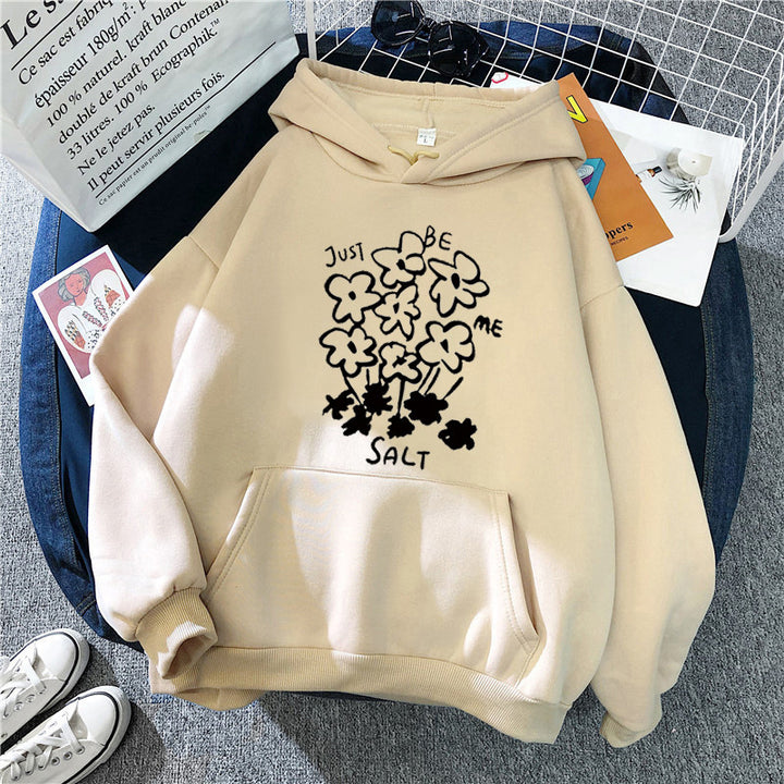 Women's hoodie with artistic floral motif Lisslune