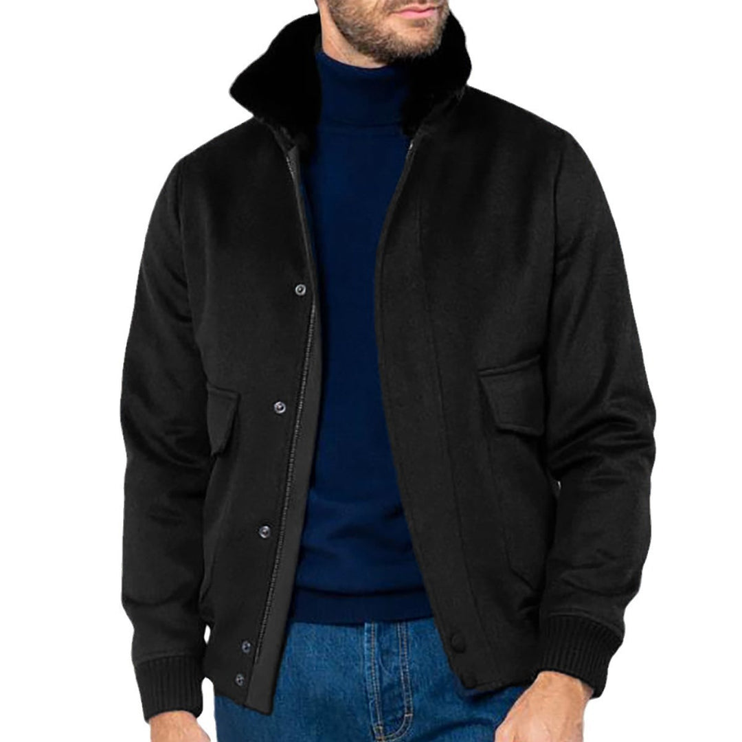 Men's stylish transitional jacket with soft collar and practical side pockets Lisslune