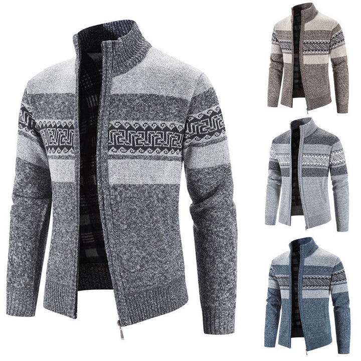 Men's cozy cardigan with zip collar Lisslune