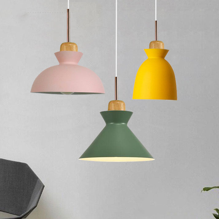 Lisslune | AuroraLite Nordic Pendant Light | Metal Design | 1-Light | Modern Color Options