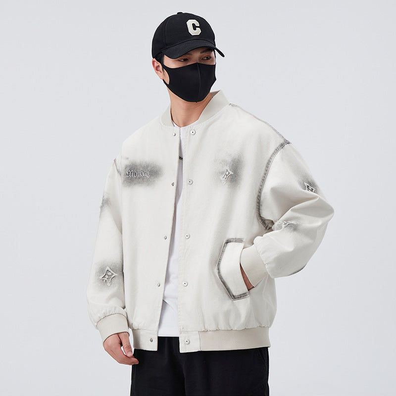Men's Casual Bomber Jacket with Unique Details Lisslune