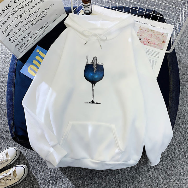 Women's hoodie with creative cocktail design Lisslune