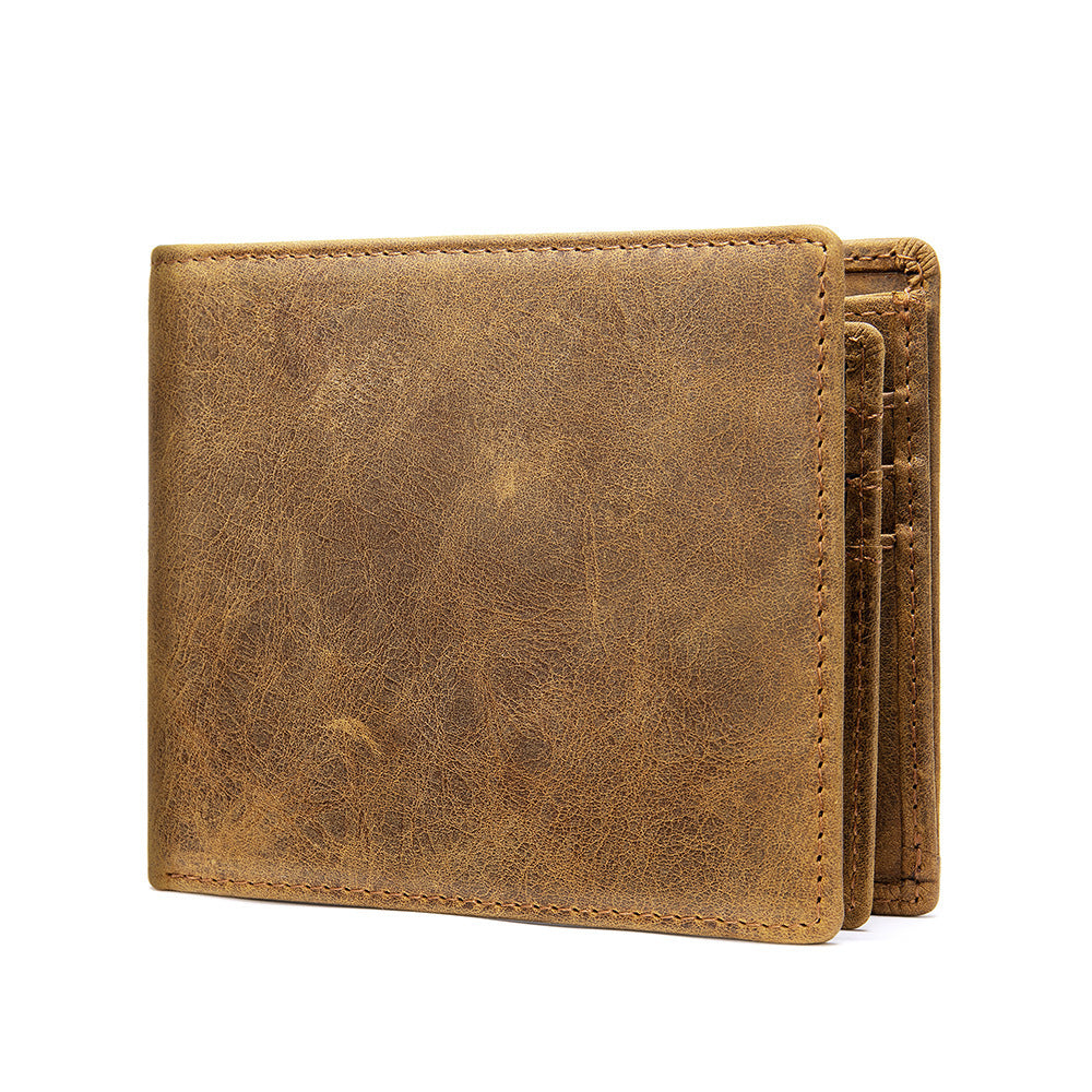 Lisslune | StitchCraft Men’s Bifold Genuine Leather RFID Wallet – Slim, Secure & Stylish