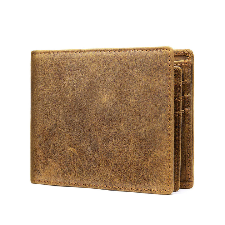 Lisslune | StitchCraft Men’s Bifold Genuine Leather RFID Wallet – Slim, Secure & Stylish
