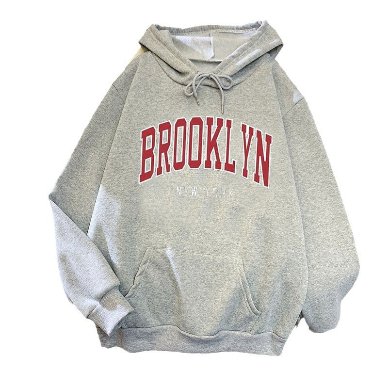 Women's hoodie with stylish Brooklyn print Lisslune
