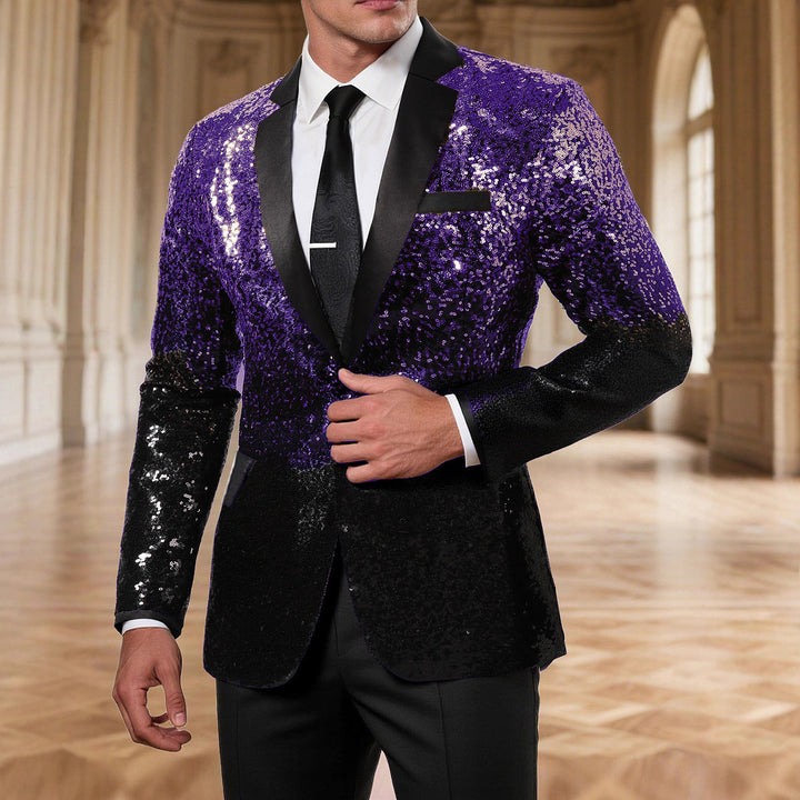 Men's elegant sequined blazer with luxurious accents Lisslune