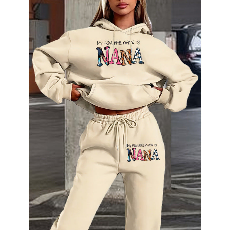 Women's tracksuit with creative lettering and comfortable fit Lisslune