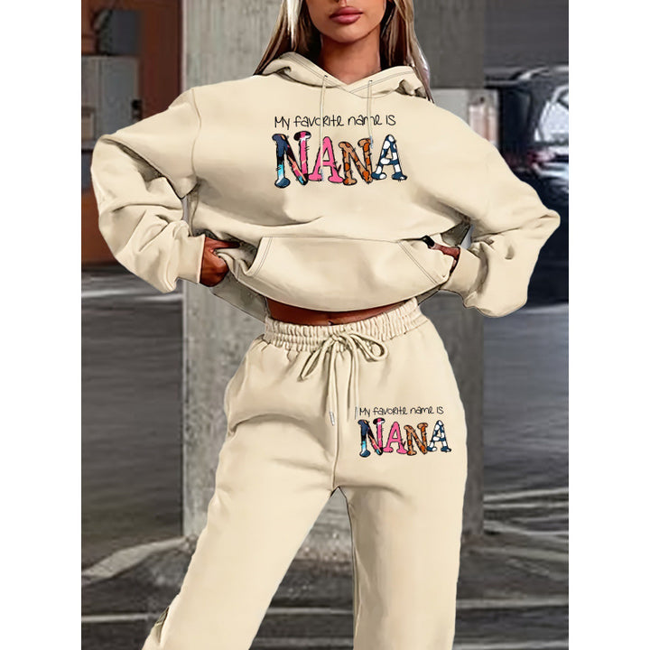 Women's tracksuit with creative lettering and comfortable fit Lisslune