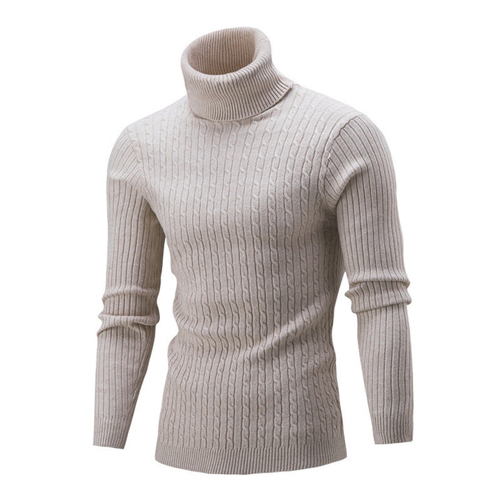 Men's trendy knitted turtleneck sweater Lisslune